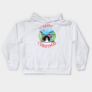 Christmas Drummer Drums Musician Xmas 2022 Kids Hoodie